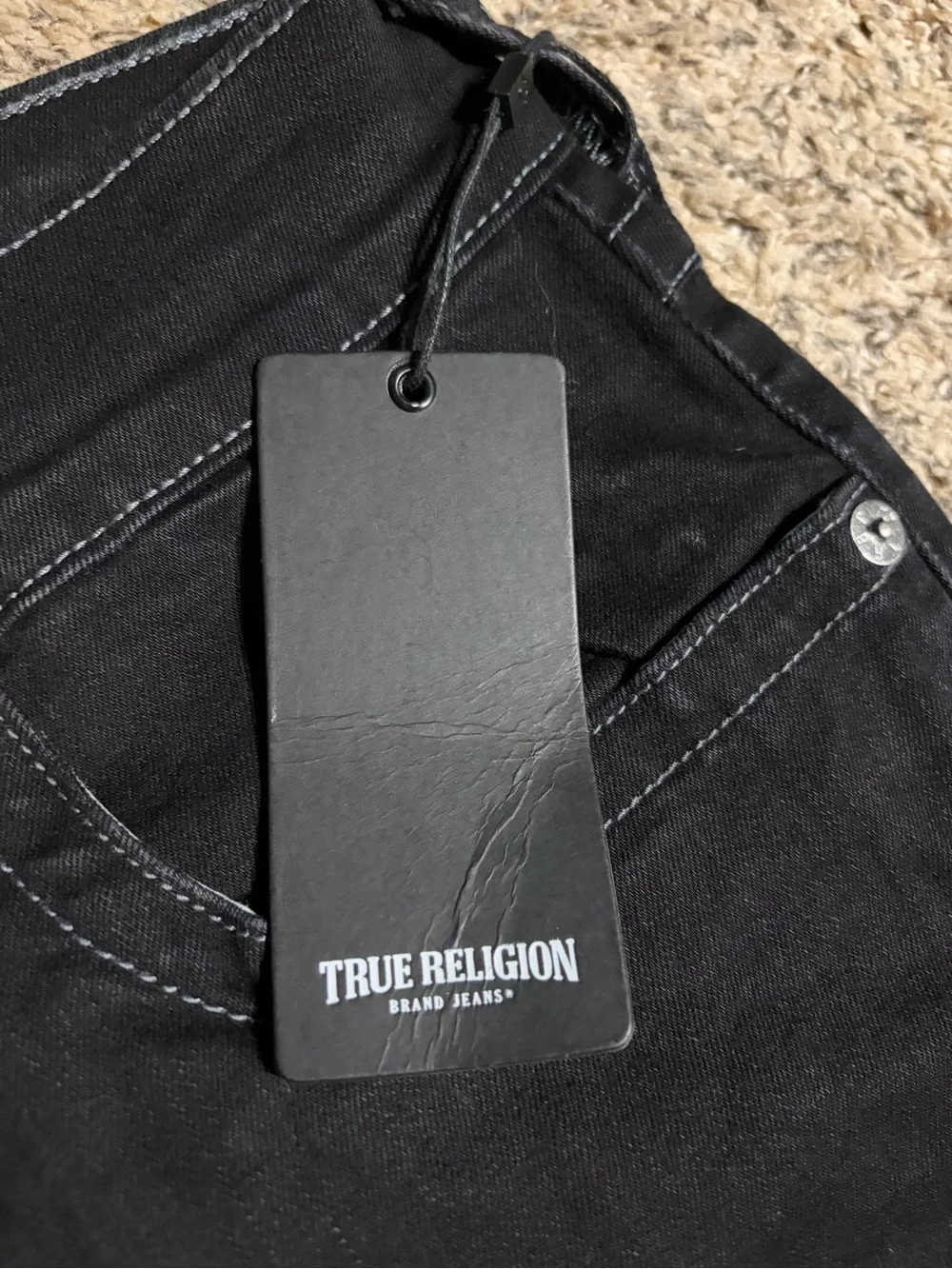 True Religion Ricky Flap Jeans Men’s W34 Black Horseshoe